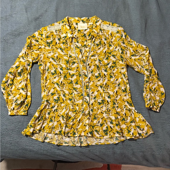 Anthropologie Maeve Janie Flounced Peasant Blouse - Picture 3 of 4